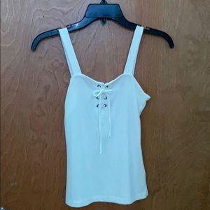 Laced-Up Sleeveless Top